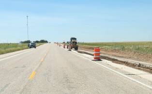 US 380 Construction of passing lanes - Aug 2025 closer
